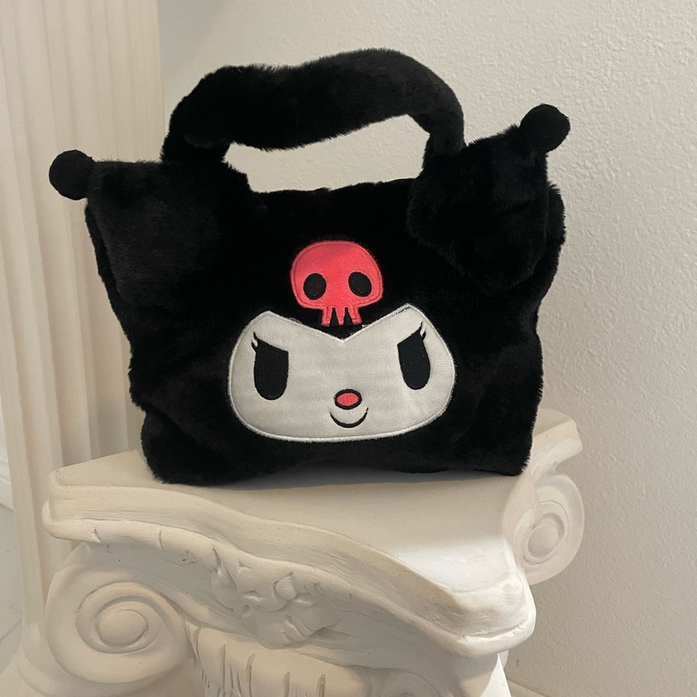 Kuromi Plush Fuzzy Bag